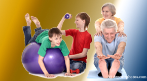 Montreal exercise image of young and older people as part of chiropractic plan