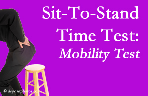 Montreal chiropractic patients are encouraged to check their mobility via the sit-to-stand test…and increase mobility by doing it!