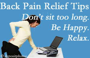 Dr. Hoang's Chiropractic Clinic reminds you to not sit too long to keep back pain at bay!