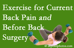 Montreal exercise helps patients with non-specific back pain and pre-back surgery patients though it is not often prescribed as much as opioids.