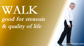 Dr. Hoang's Chiropractic Clinic encourages walking and guideline-recommended non-drug therapy for spinal stenosis, reduction of its pain, and improvement in walking.