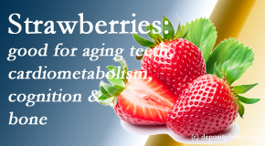 Dr. Hoang's Chiropractic Clinic shares recent studies about the benefits of strawberries for aging teeth, bone, cognition and cardiometabolism.