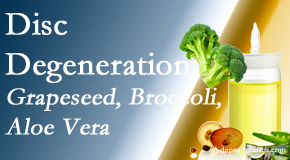 Dr. Hoang's Chiropractic Clinic presents interesting studies on how to address degenerated discs with grapeseed oil, aloe and broccoli sprout extract.