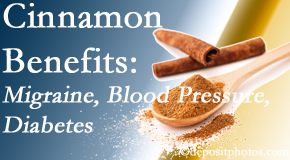 Dr. Hoang's Chiropractic Clinic presents research on the benefits of cinnamon for migraine, diabetes and blood pressure.