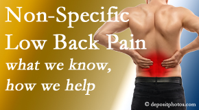 Dr. Hoang's Chiropractic Clinic share the specific characteristics and treatment of non-specific low back pain. 