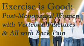 Dr. Hoang's Chiropractic Clinic promotes simple yet enjoyable exercises for post-menopausal women with vertebral fractures and back pain sufferers. 