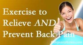 Dr. Hoang's Chiropractic Clinic urges Montreal back pain patients to exercise to prevent back pain and get relief from back pain. 