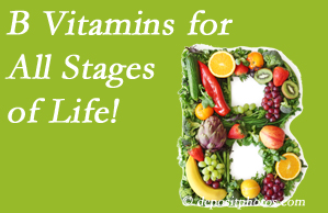 Dr. Hoang's Chiropractic Clinic urges a check of your B vitamin status for overall health throughout life.