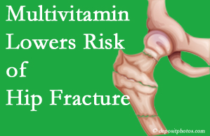 Montreal hip fracture risk is decreased by multivitamin supplementation. 